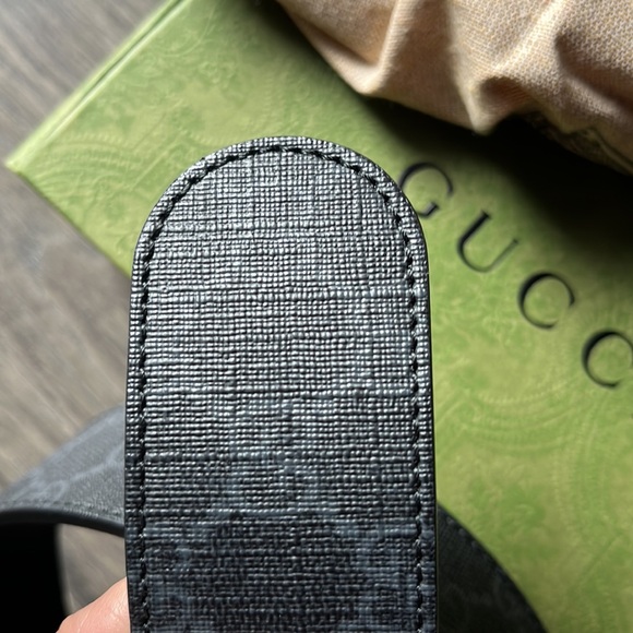 Gucci GG belt with interlocking buckle - black. Sz 34/85. Worn 1x!!! - Picture 6 of 10